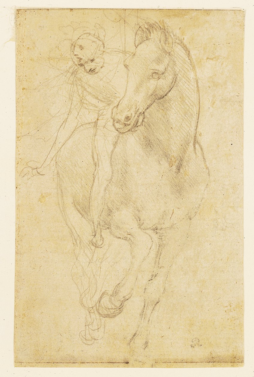 Pferd und Reiter, ca. 1480 von Leonardo da Vinci