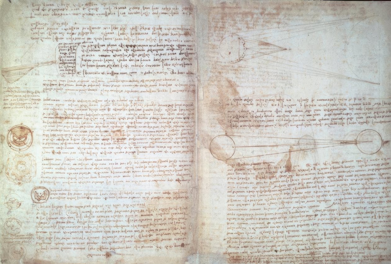 Leonardo da Vinci, Seiten aus Cod. Hammer von Leonardo da Vinci