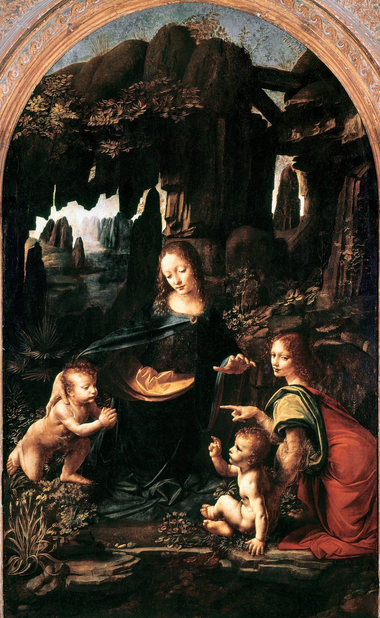 Madonna der Felsen, um 1483-94 von Leonardo da Vinci