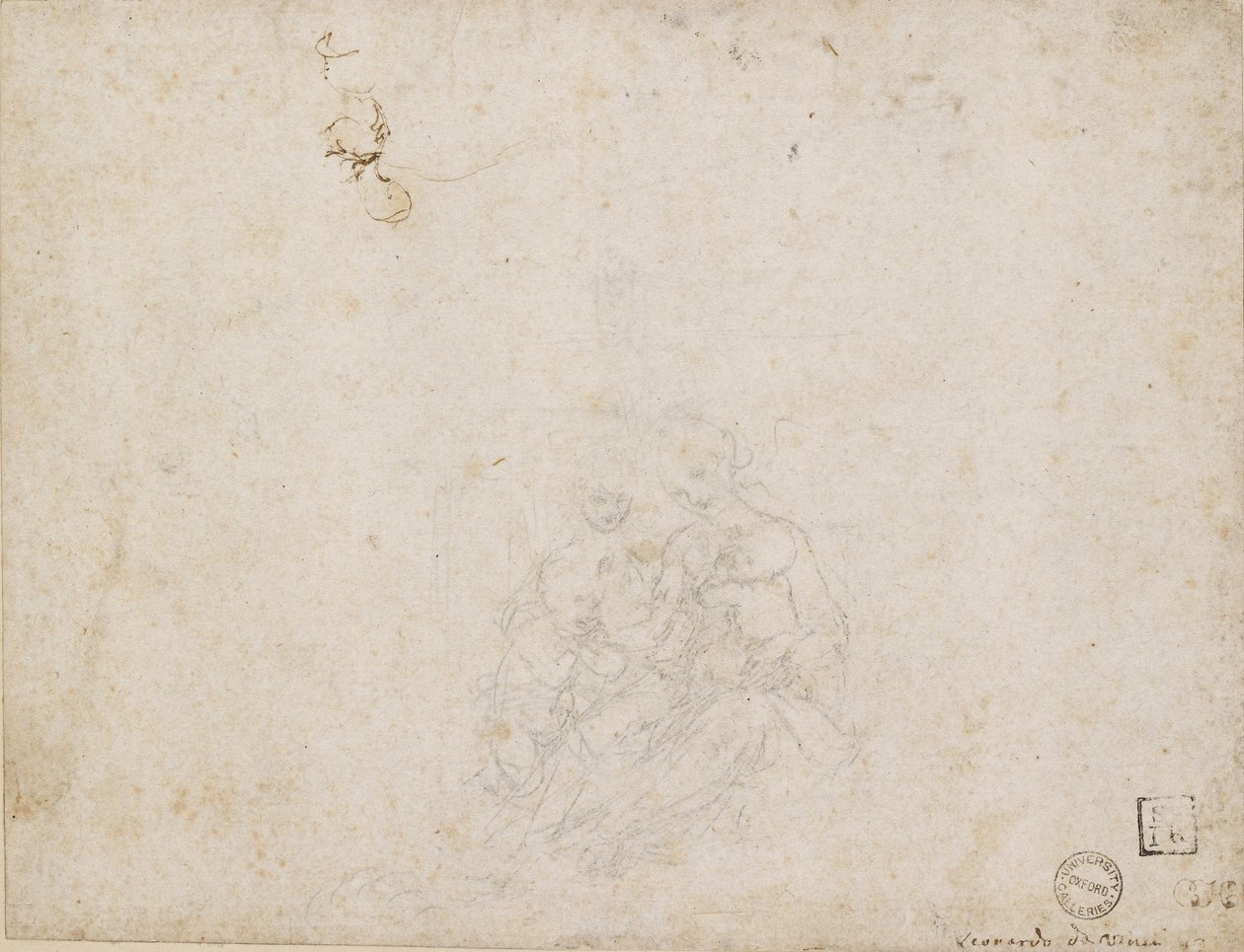 Die Jungfrau und das Kind verehrt von Leonardo da Vinci