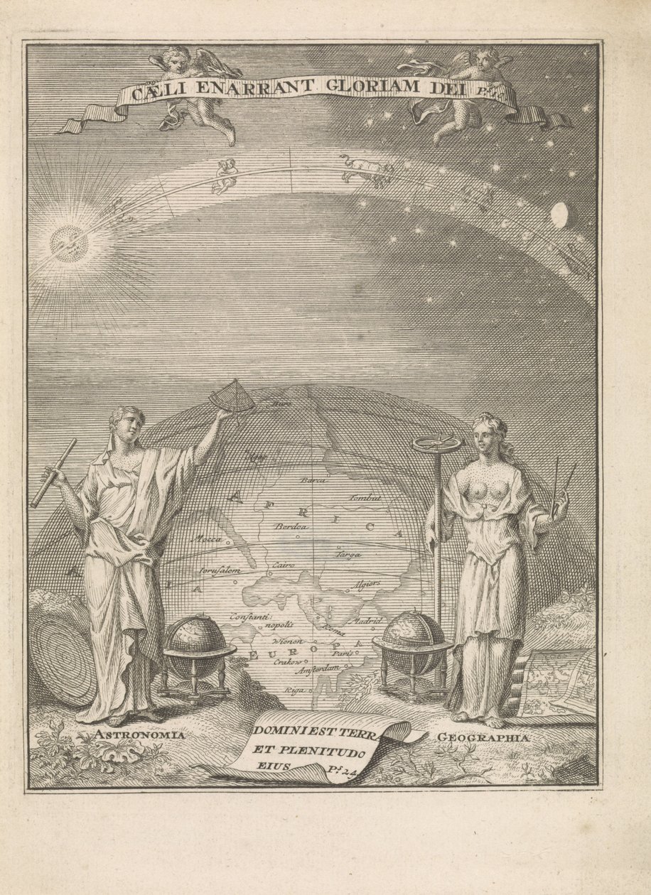 Astronomie und Geografie mit Messinstrumenten von Leonardus Valck