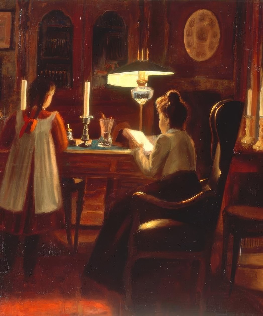 Die Familie Tolstoj in ihrem Haus in Jasnaja Poljana von Leonid Osipovic Pasternak