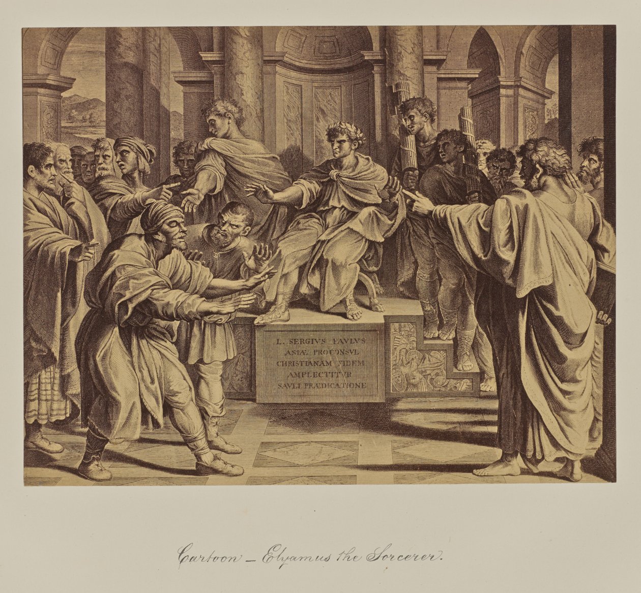 Karikatur - Elyamus der Zauberer von Leonida Caldesi