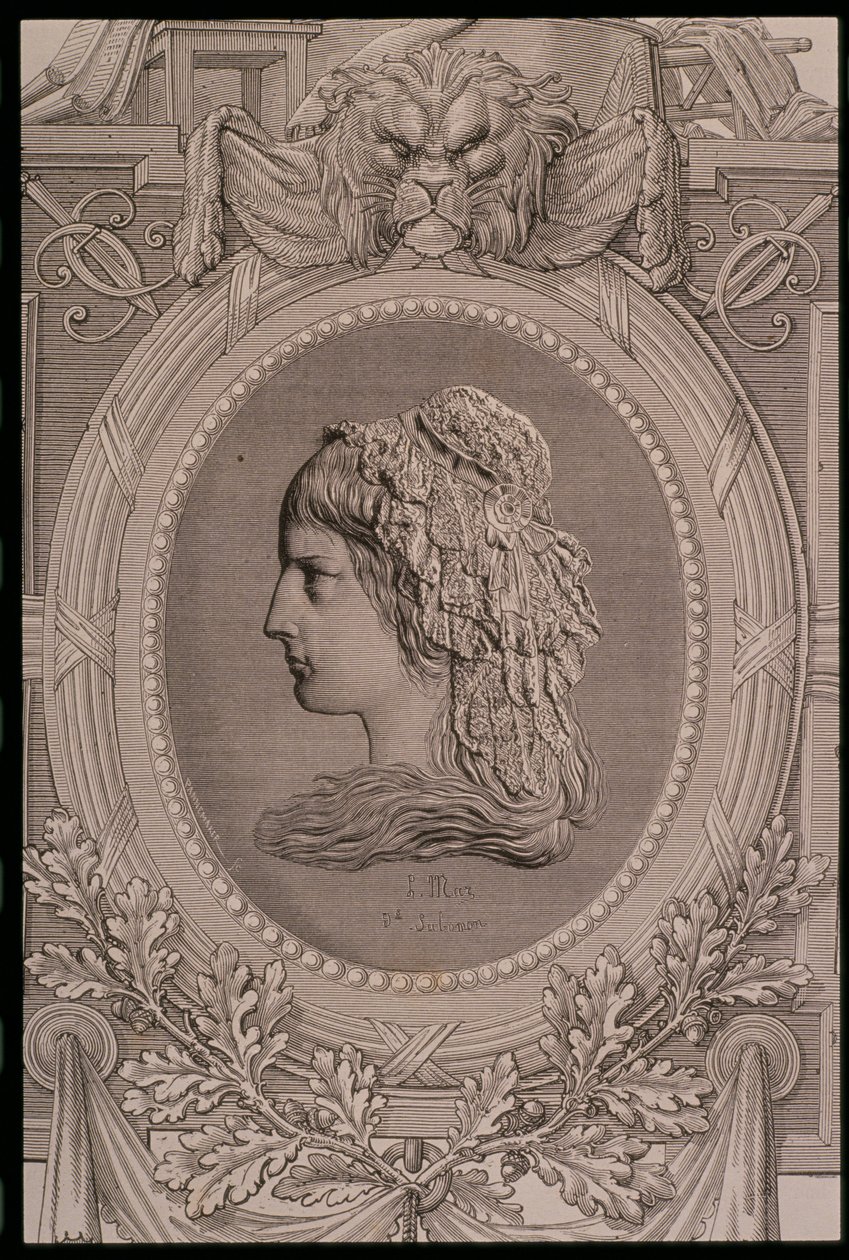 Charlotte Corday (1768-93) graviert von Stephane Pannemaker (1847-1930) von Leopold Mar
