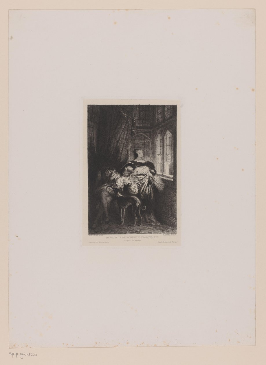 Doppelporträt von Margaretha von Valois und Franz I. von Frankreich von Leopold Flameng