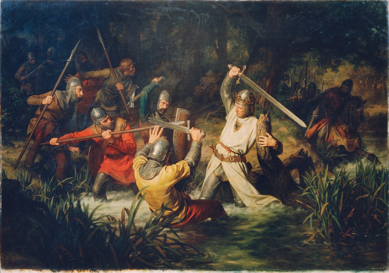 Rudolf von Habsburg in Lebensgefahr von Leopold Löffler Edler von Radymno