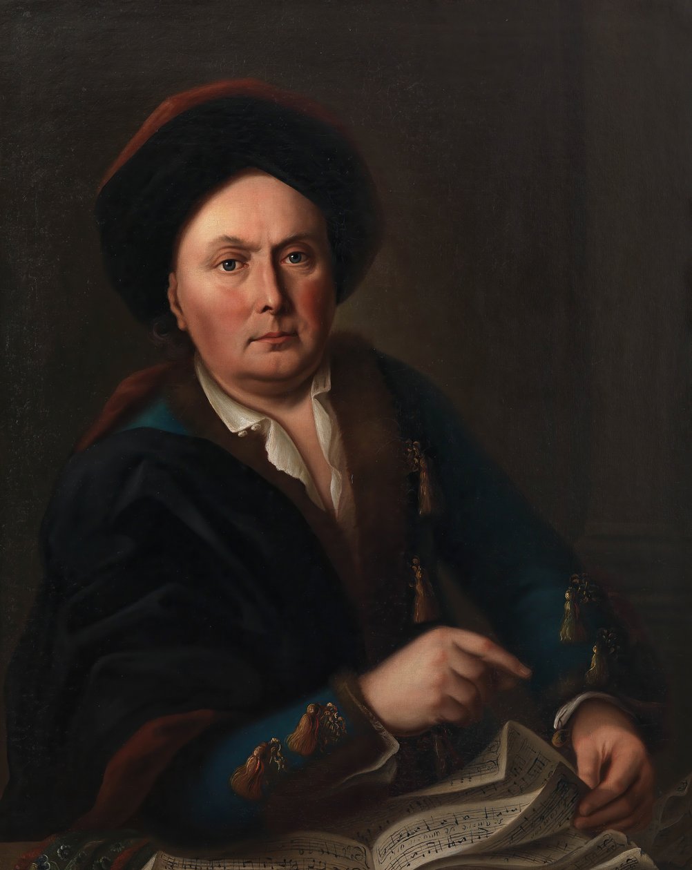 Porträt des Sängers Ludwig Lodewijk van Beethoven 1712-1773..., 1773 von Leopold Radoux
