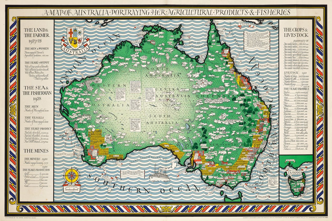 Eine Karte von Australien von Leslie MacDonald Gill
