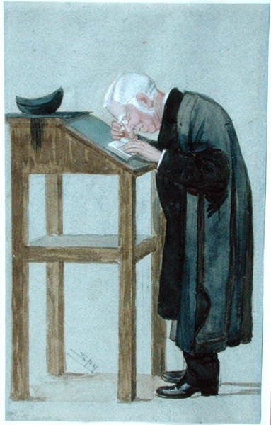 Karikatur eines Oxford-Dozenten von Leslie Matthew Ward