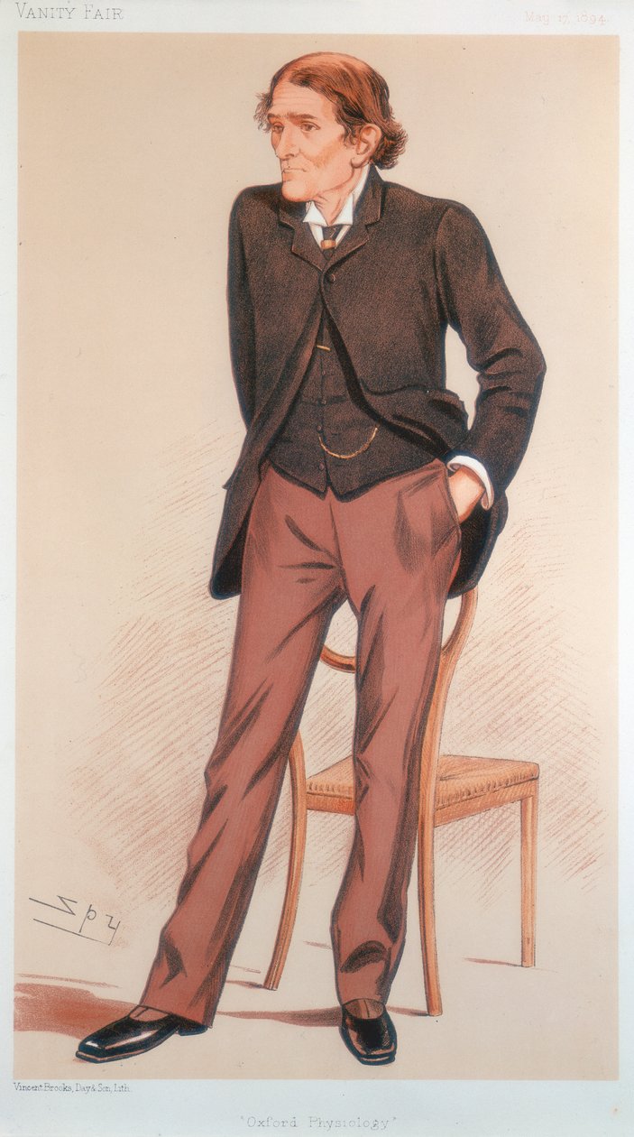 John Scott Burdon-Sanderson, britischer Physiologe, 1894 von Leslie Matthew Ward