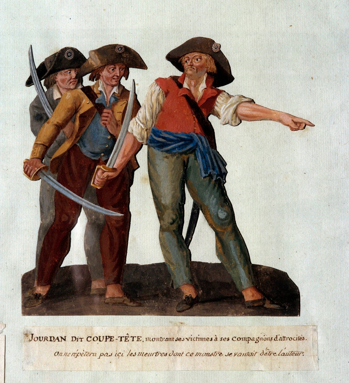 Darstellung von Mathieu Jouve Jourdan, genannt Jourdan Coupe-Tete, ein grausamer Revolutionär von Lesueur Brothers