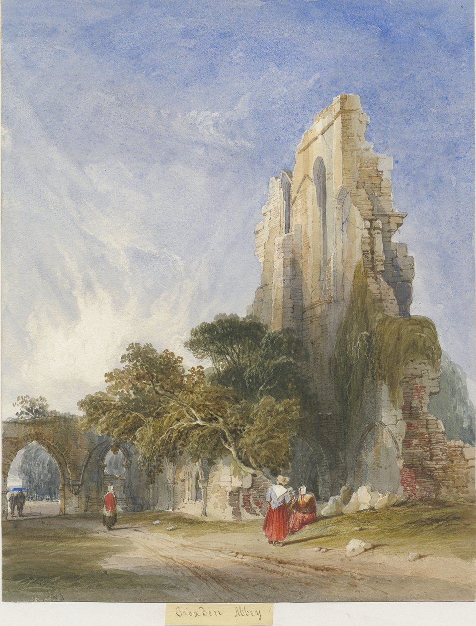 Croxden Abbey: Aquarellmalerei von Lewis John Wood