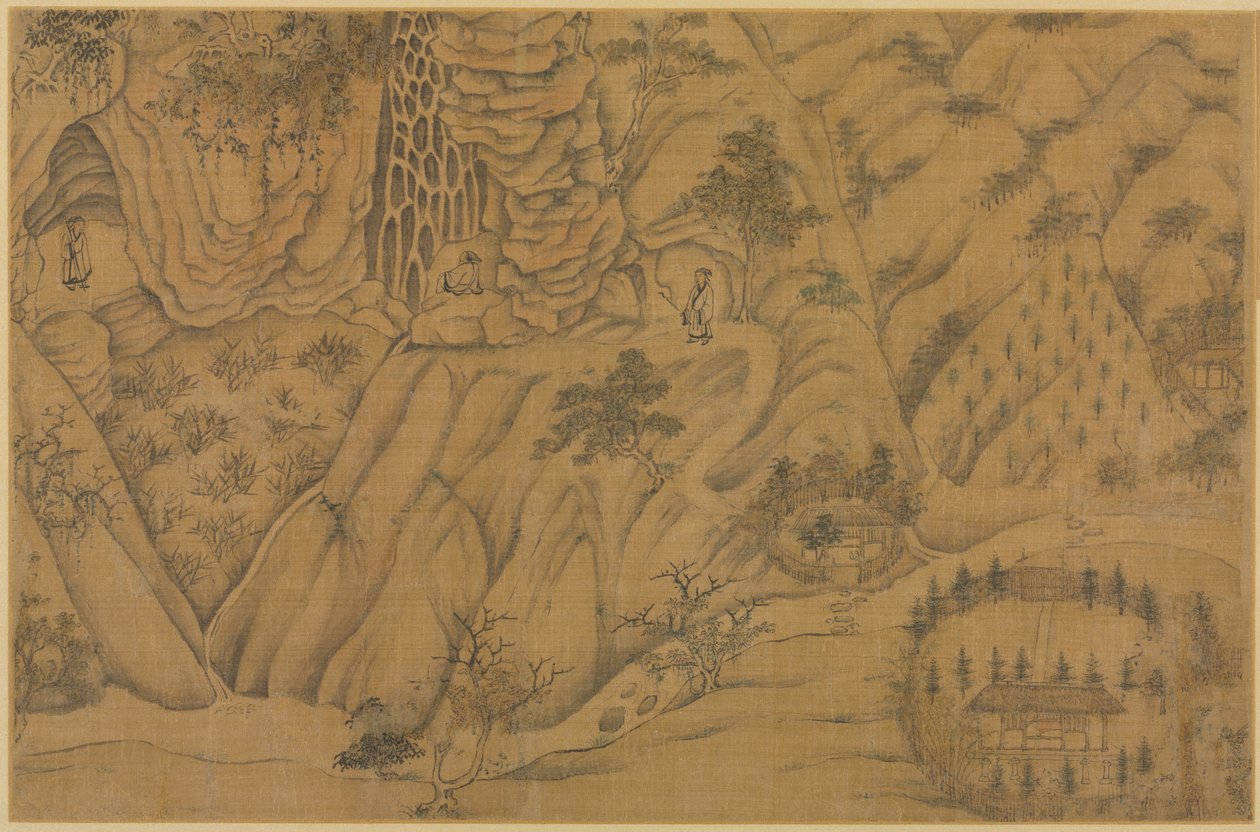Wohnung in den Longmian Schlafenden Drachen Bergen, 1100er-1200er Jahre von Li Gonglin