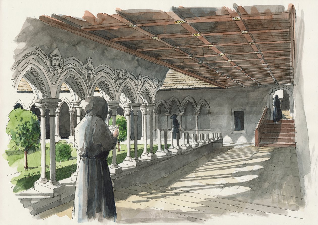 Rekonstruktion des Kreuzgangs in Lanercost Priory von Liam Wales