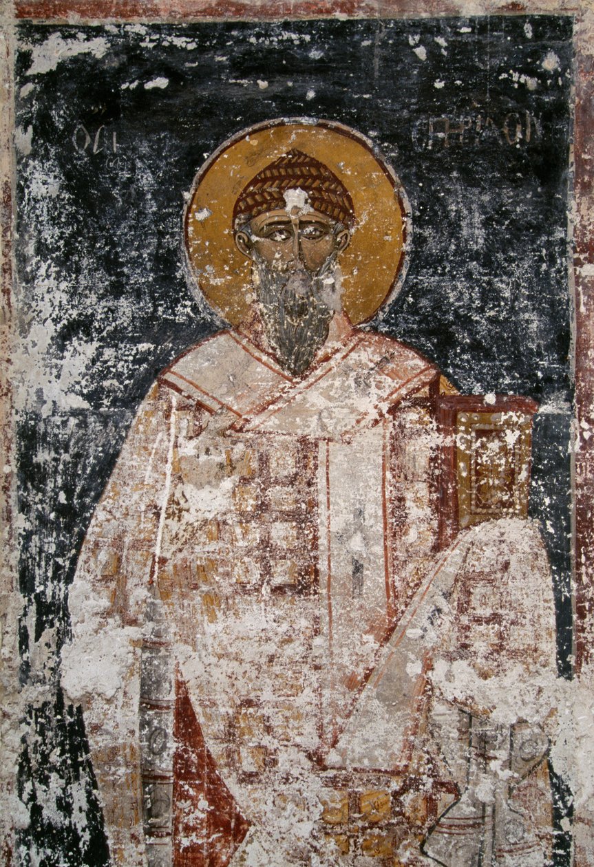 Apostel, Fresko in der byzantinischen Kirche der Heiligen Apostel in der Agora von Athen, Griechenland von Unbekannt Unbekannt