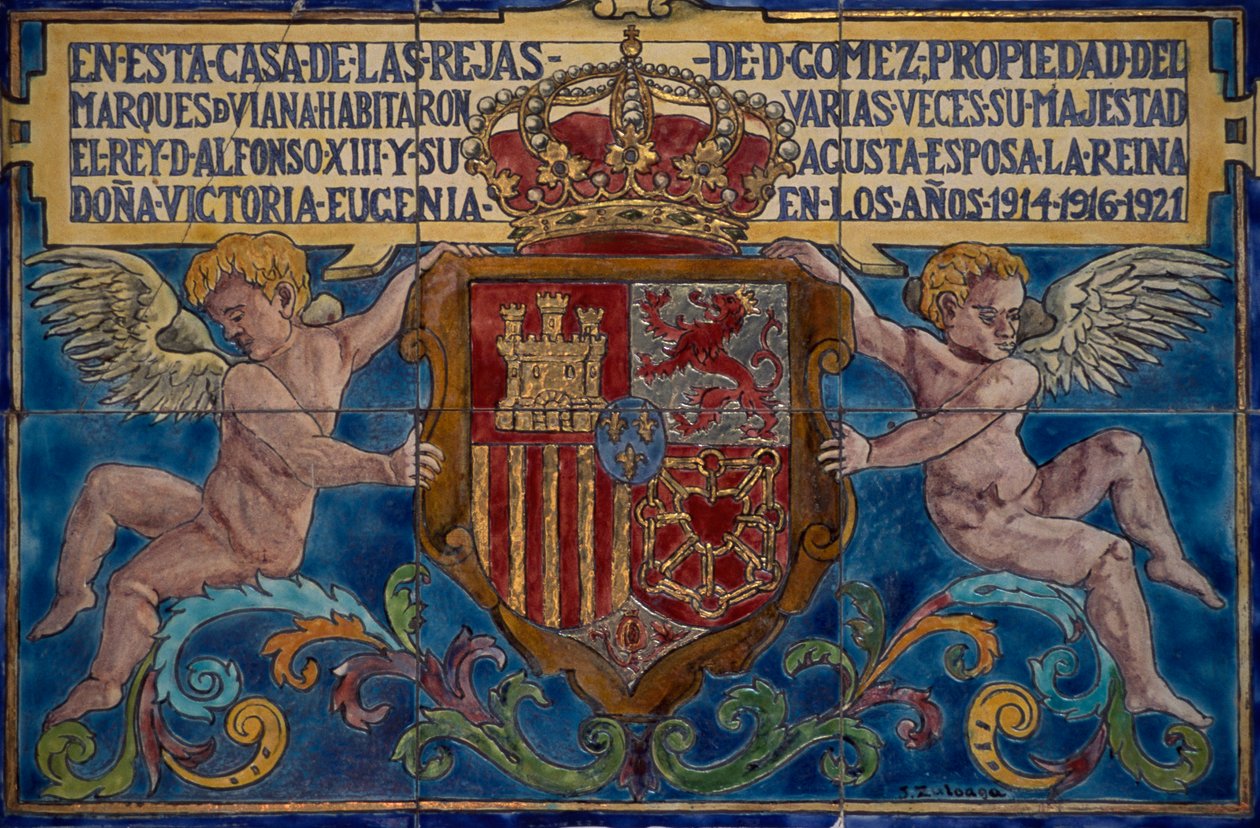 Wappen, Detail aus dem Viana-Palast, Córdoba, Andalusien. Detail. Spanien. 20. Jahrhundert. von Unbekannt Unbekannt