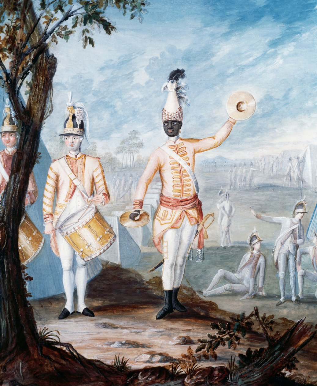 Uniformen der französischen Infanterie während des Amerikanischen Unabhängigkeitskrieges, Gouache von Nicolas Hoffmann, USA von Unbekannt Unbekannt