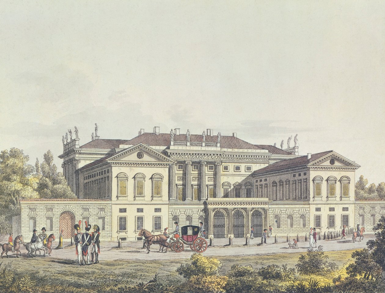 Blick auf die Villa Reale in den öffentlichen Gärten, Mailand, Italien von Unbekannt Unbekannt
