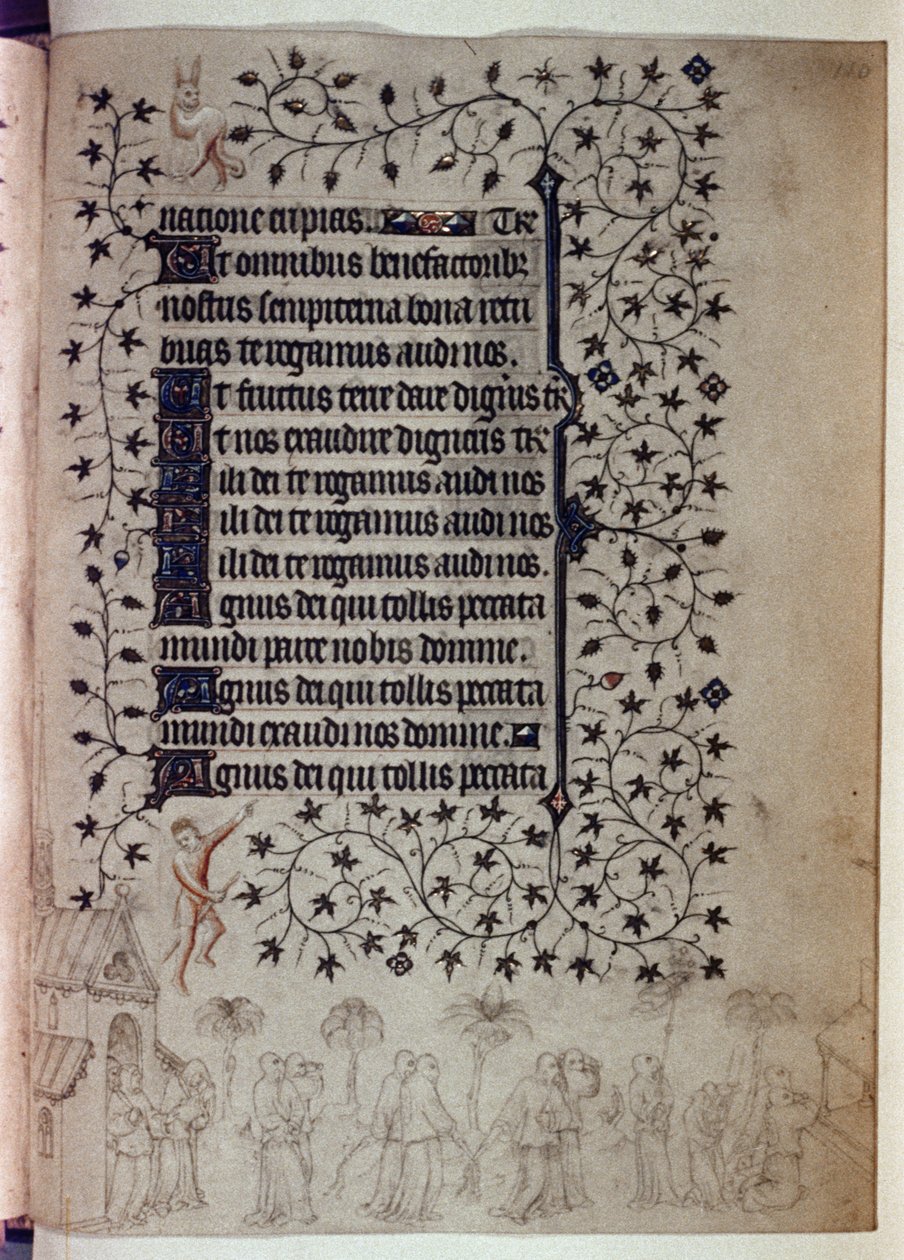 Litanei eines Stundenbuchs: große Prozession in Rom gegen die Pest von Limbourg Brothers