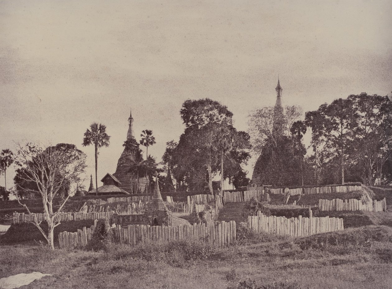 Rangun: Nordeingang zur Shwe-Dagon-Pagode von Linnaeus Tripe