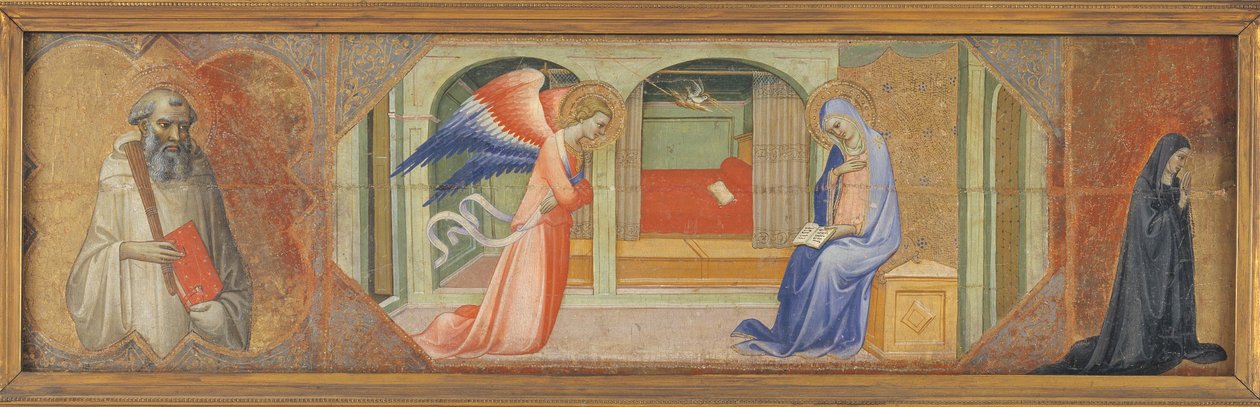 St. Benedikt - Die Verkündigung - Eine kniende Nonne von Lippo di Andrea