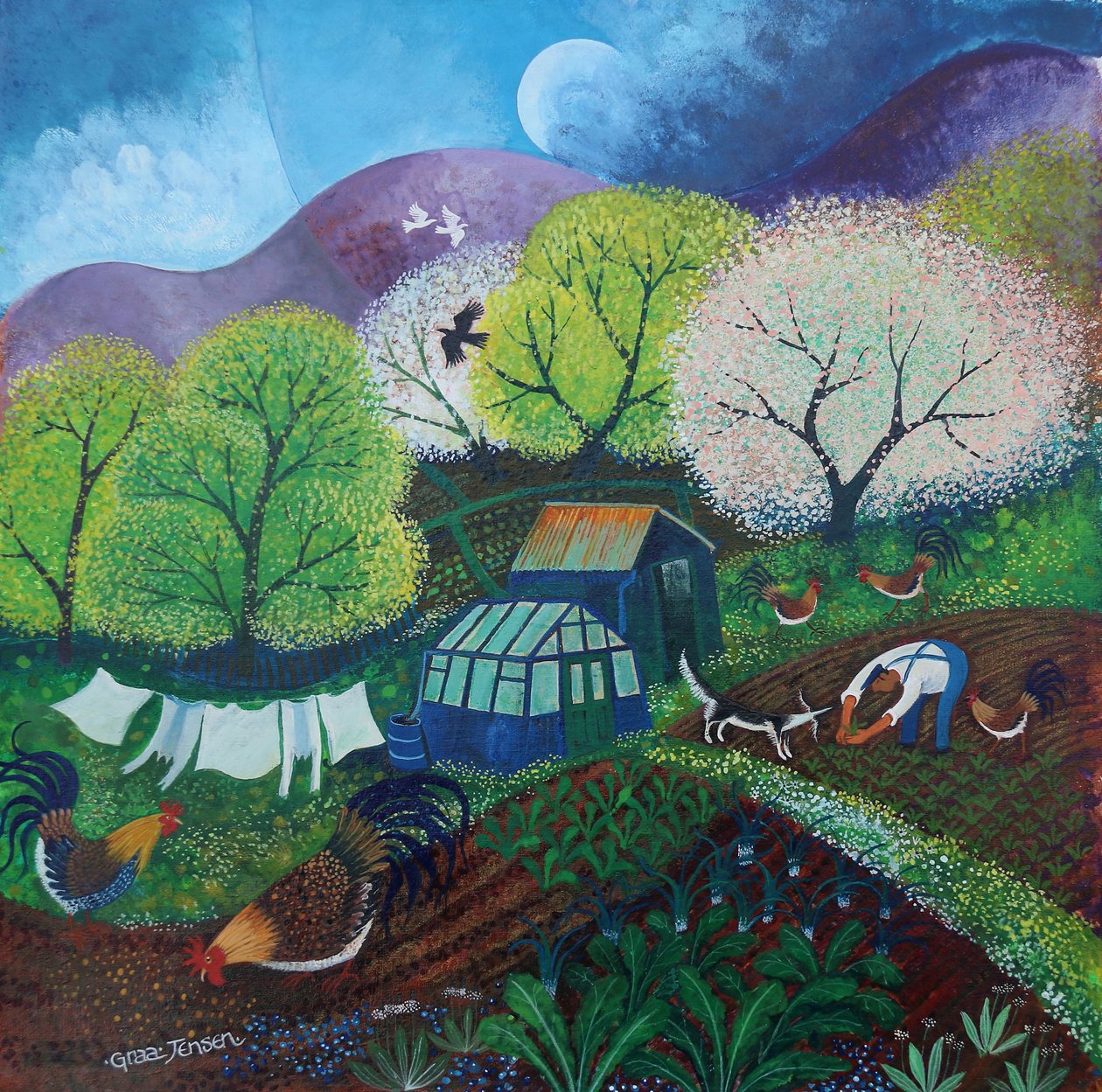 Frühling auf dem Schrebergarten, 2025 von Lisa Graa Jensen