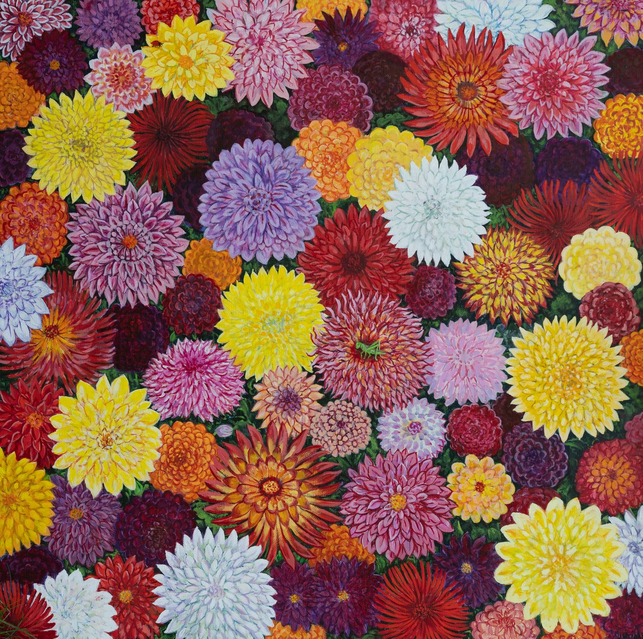 Micks Dahlien von Liz Wright