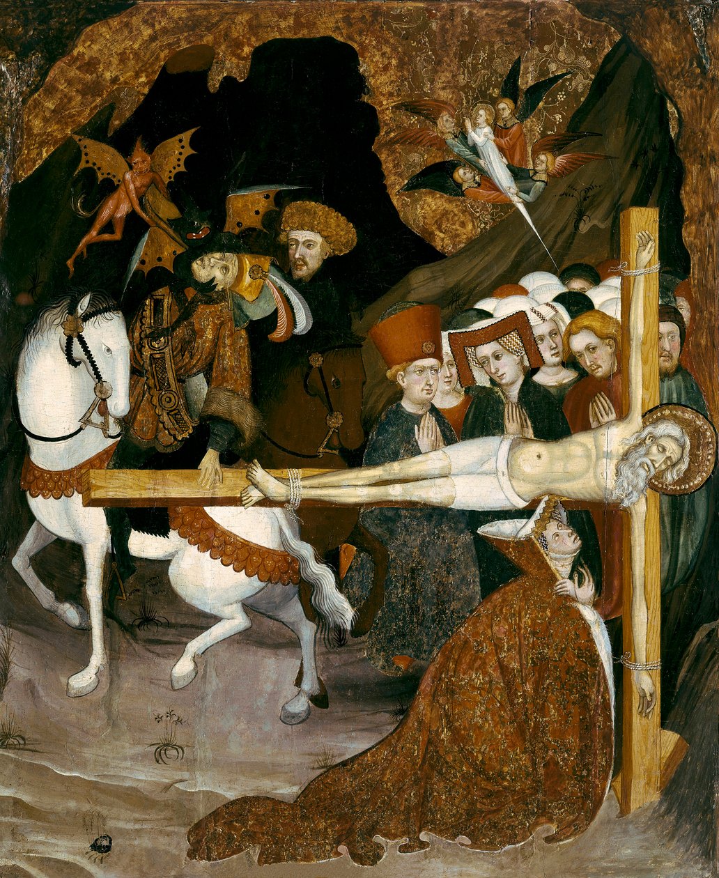 Kreuzigung des Heiligen Andreas des Apostels. Gemälde von Lluis Borrassa (1360-1425) von Lluís Borrassà