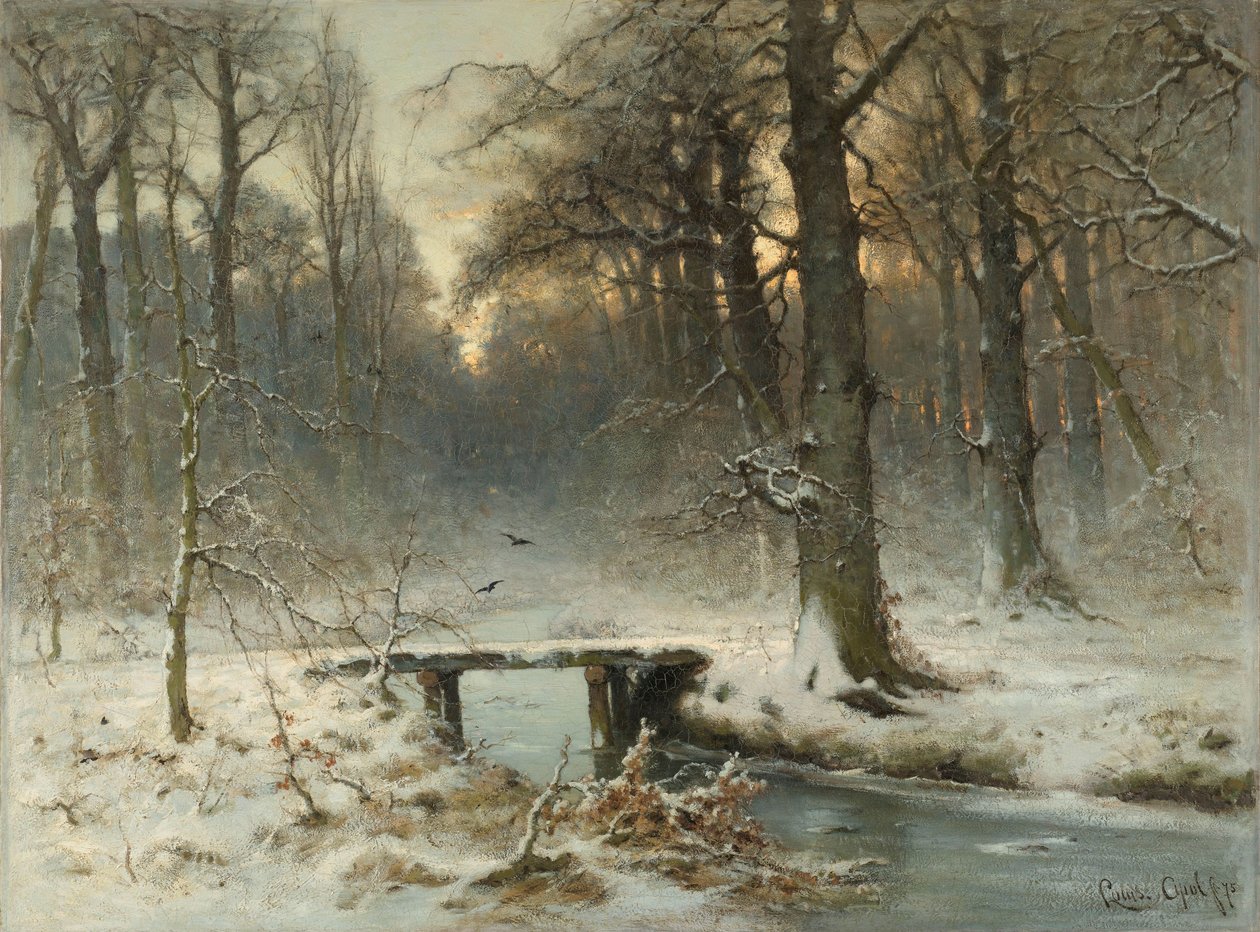Ein Januarabend in den Wäldern von Den Haag von Lodewijk Frederik Hendrik (1850-1936) Apol