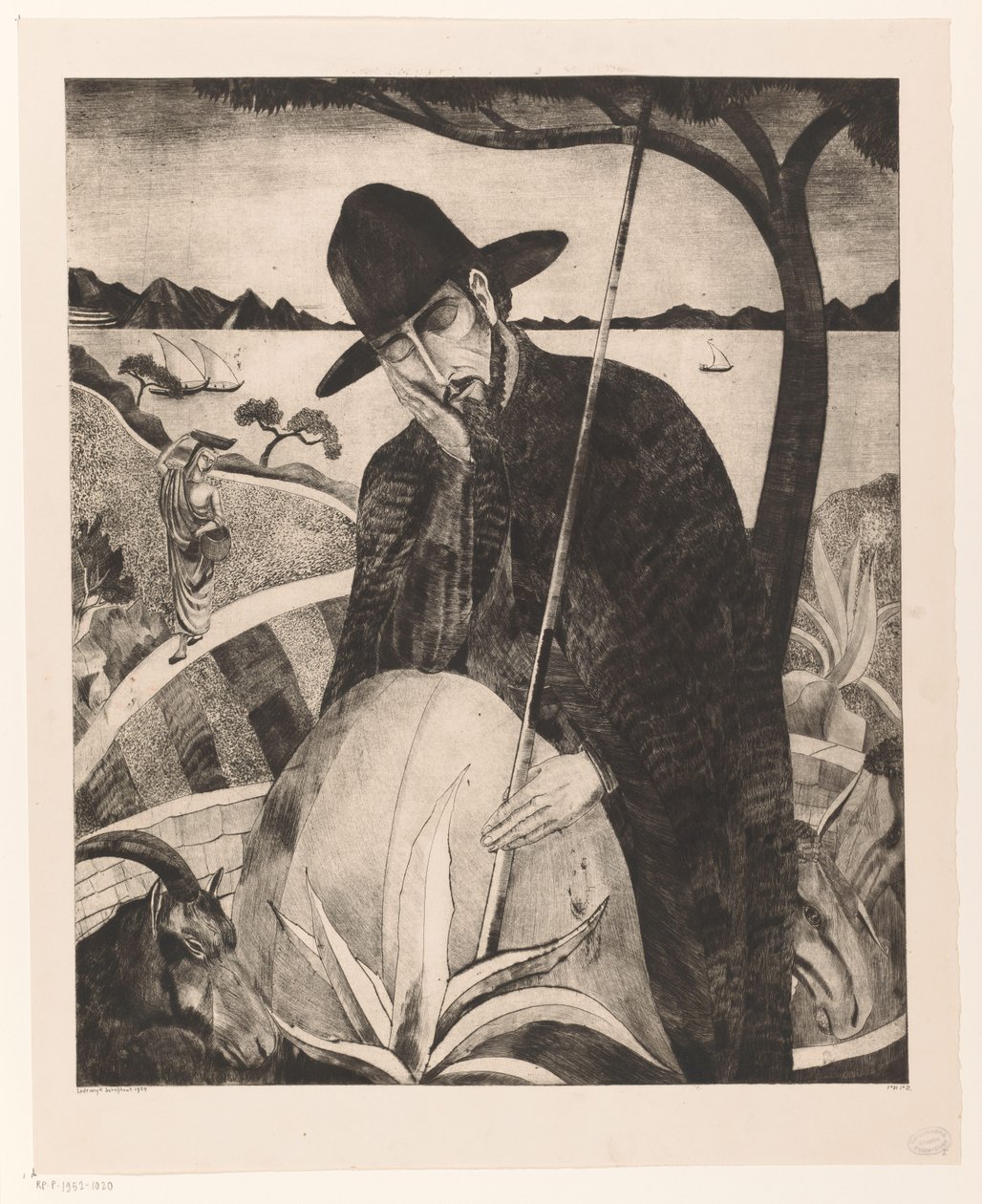 Korsischer Hirte von Lodewijk Schelfhout (signed by artist)