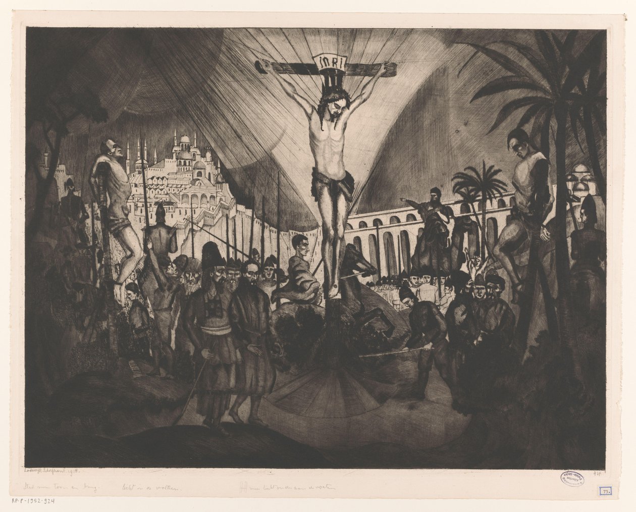 Golgotha II von Lodewijk Schelfhout (signed by artist)