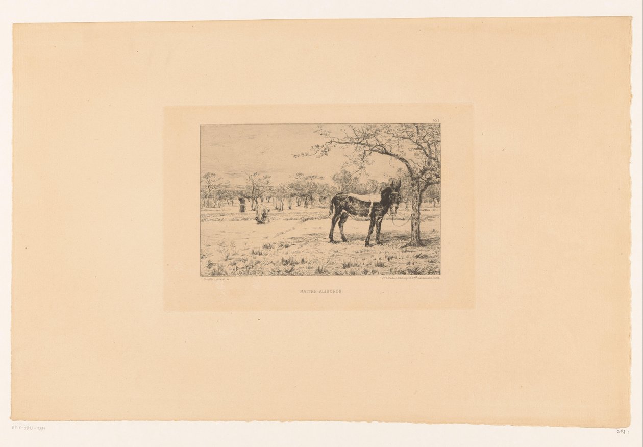 Landschaft mit Esel von Léon Barillot