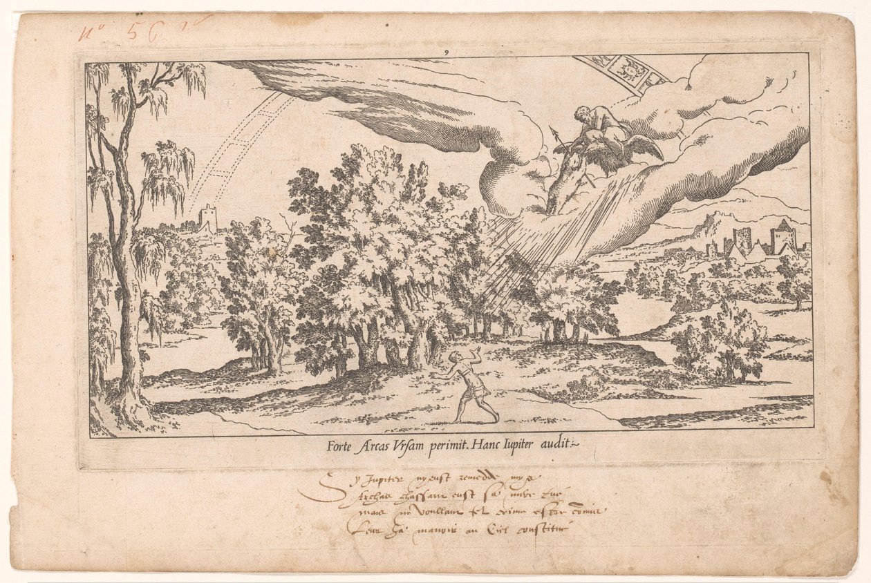Callisto wird von Jupiter in den Sternenhimmel aufgenommen Le Fable de Calisto (Serientitel) Mythe von Callisto (Serientitel) von Léon Davent (attributed to)
