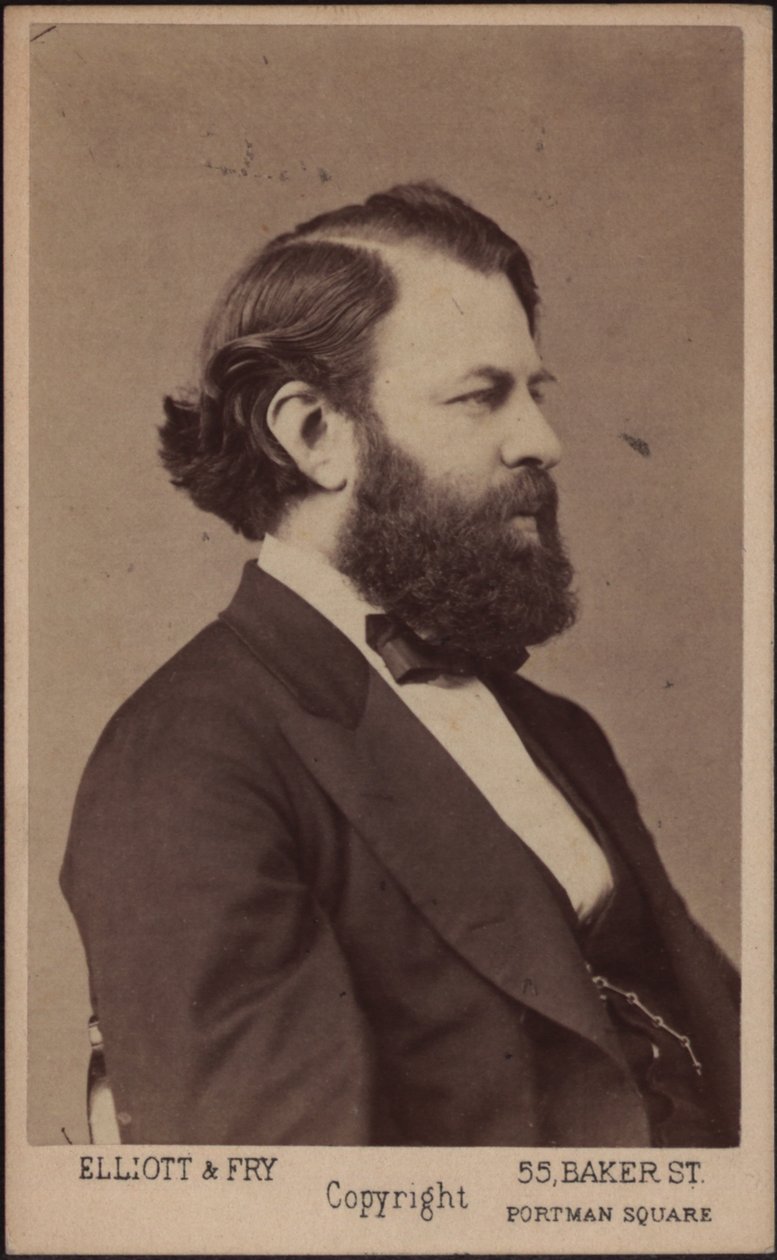 Porträt des Geigers und Komponisten Joseph Joachim 1831-1907, ca. 1875 von London . Photo studio Elliott and