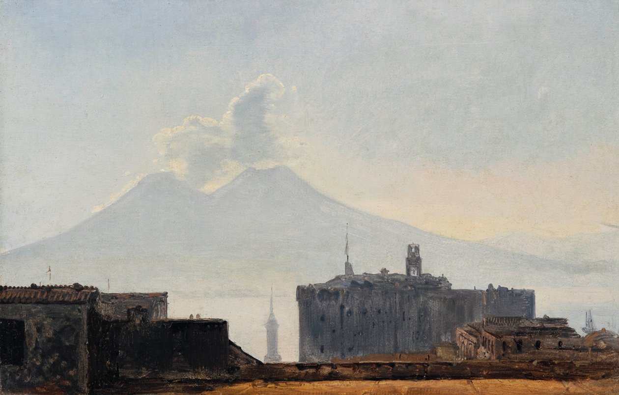 Blick auf Neapel mit Vesuv von Léopold Robert
