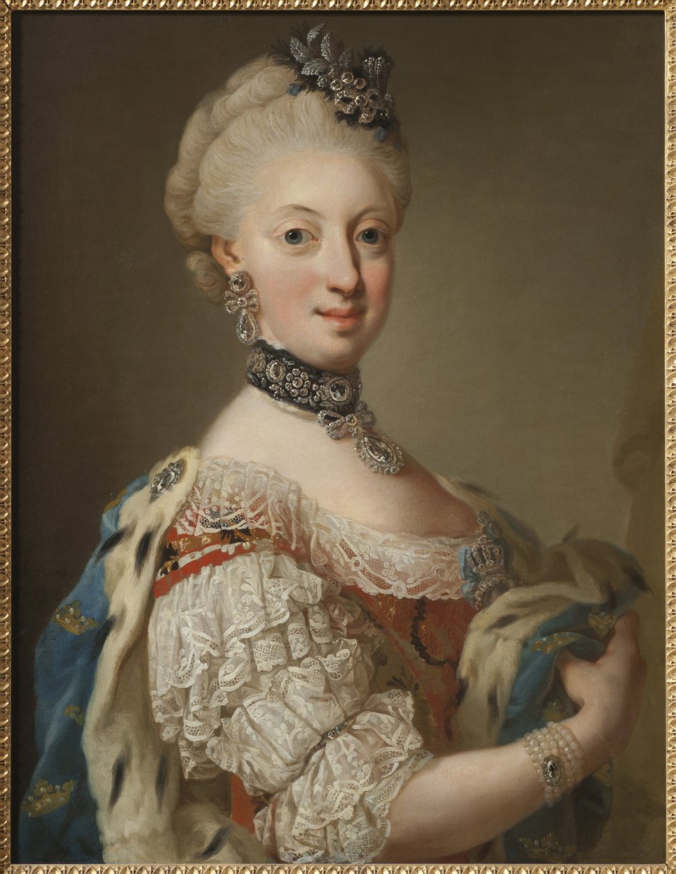 Porträt von Sophia Magdalena von Dänemark, Königin von Schweden von Lorens the Younger Pasch