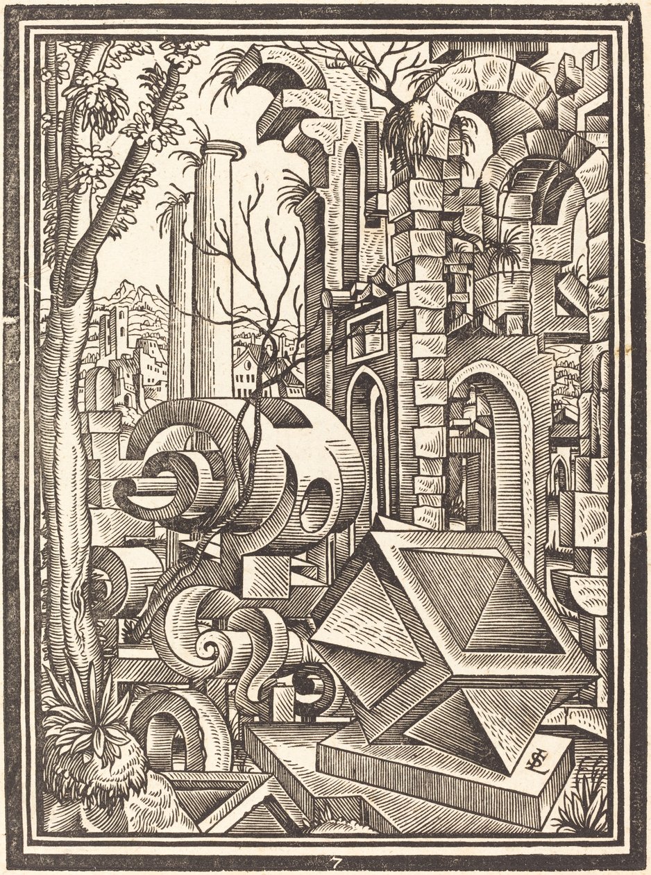 Fantasie von perspektivischen Formen unter Ruinen von Lorenz Stör
