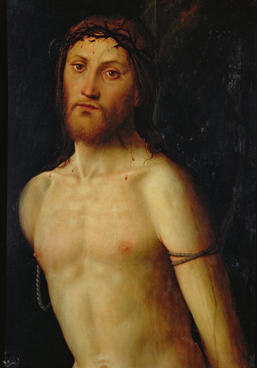 Christus an die Säule gebunden von Lorenzo Costa