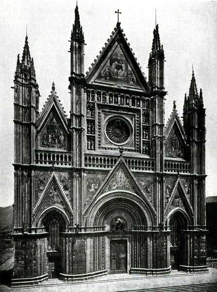 Fassade des Doms, entworfen von Lorenzo Maitani (vor 1275-1330) von Lorenzo Maitani