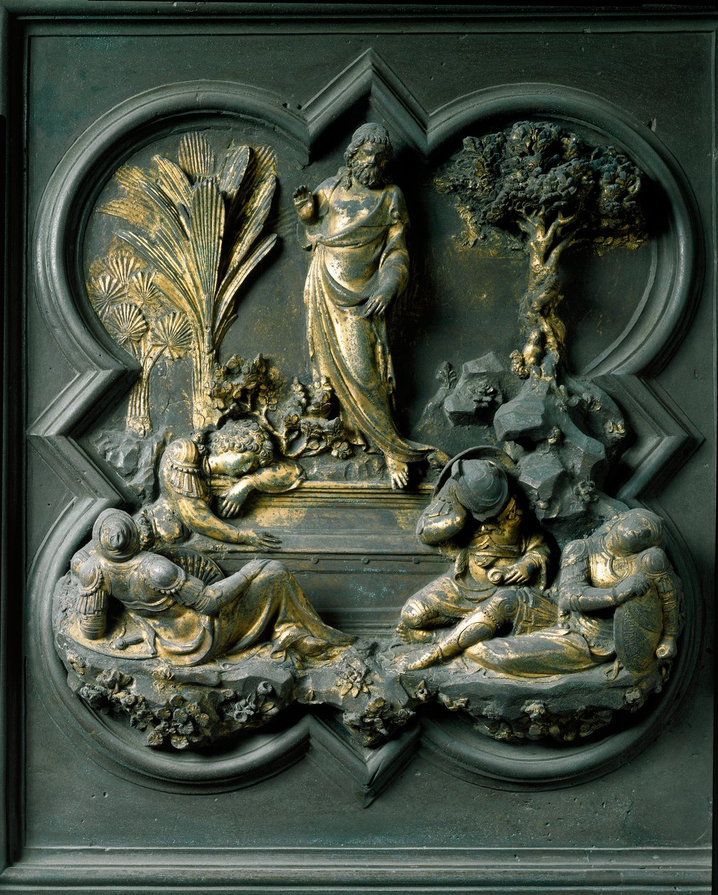 Die Auferstehung Christi, neunzehntes Panel der Nordtüren des Baptisteriums von San Giovanni von Lorenzo Ghiberti