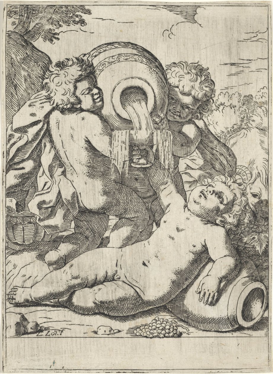 Bacchanal von drei Kindern von Lorenzo Loli