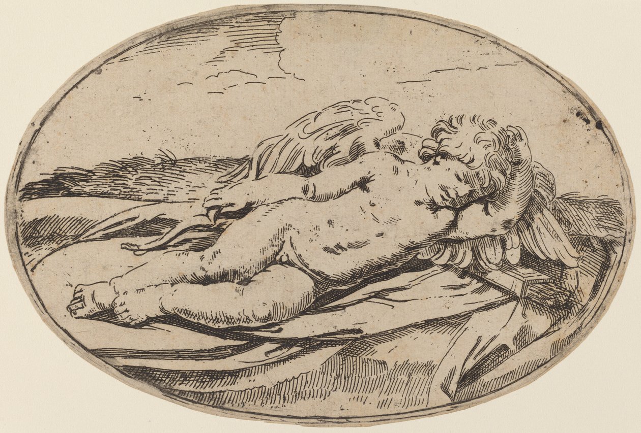 Schlafender Amor von Lorenzo Loli after Guido Reni