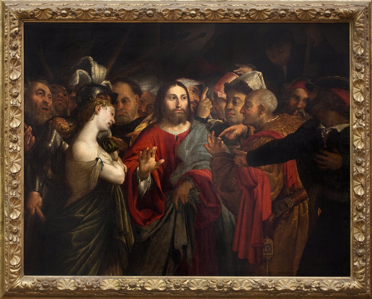 Christus und die Ehebrecherin von Lorenzo Lotto