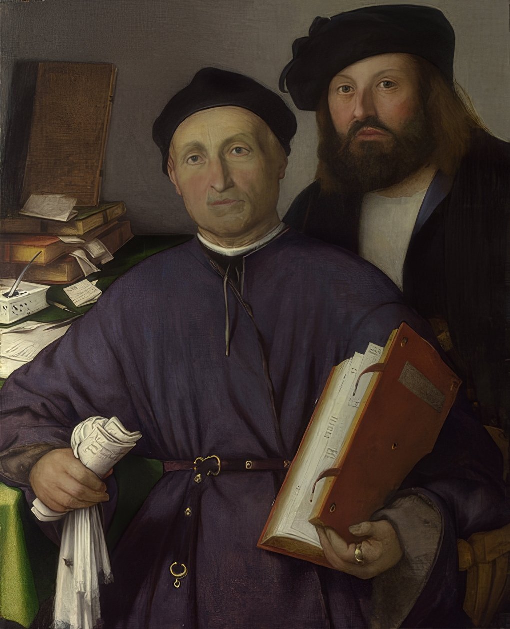 Der Mediziner Giovanni Agostino della Torre und sein Sohn, Niccolò. 1515 von Lorenzo Lotto