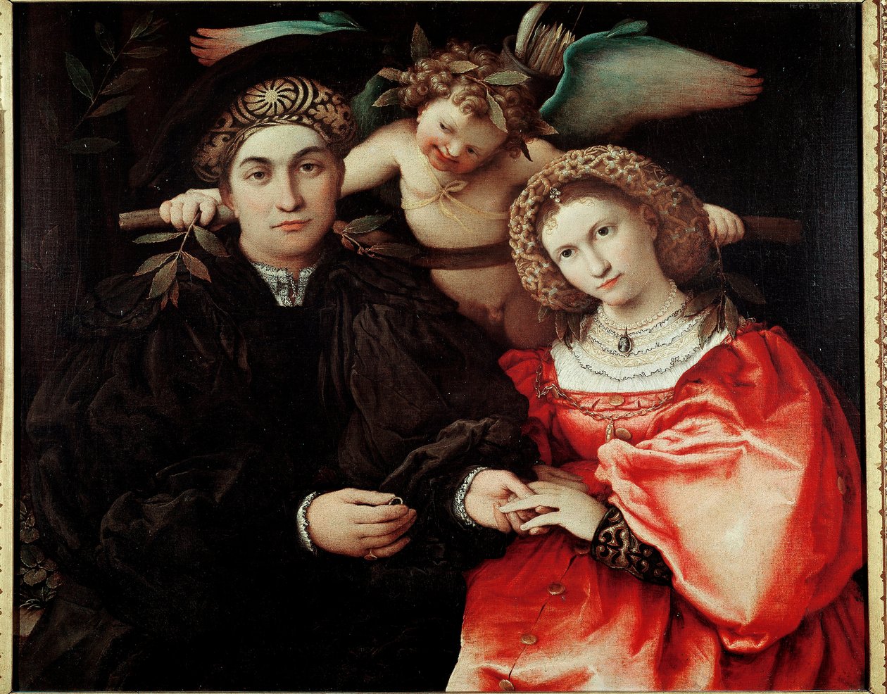 Meister Marsilio und seine Frau Faustina von Lorenzo Lotto