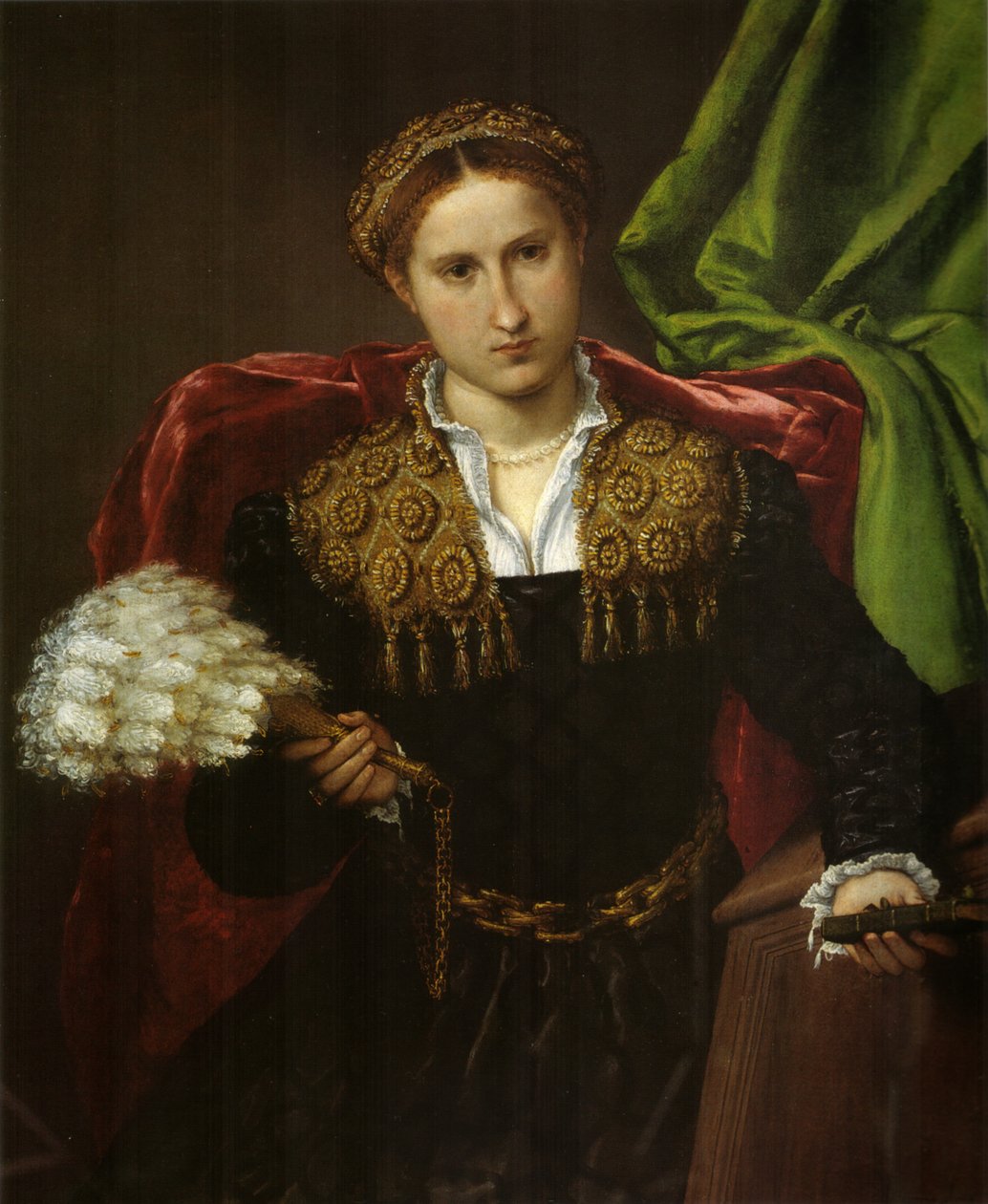 Porträt der Laura da Pola, Gemahlin des Febo da Brescia von Lorenzo Lotto