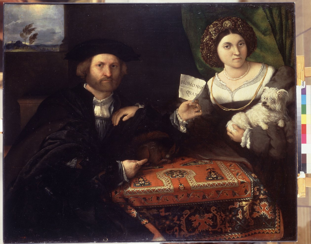 Familienporträt. Gemälde von Lorenzo Lotto (1480-1556), um 1523. Öl auf Leinwand. Venezianische Kunst der Renaissance. Eremitage, Sankt Petersburg von Lorenzo Lotto