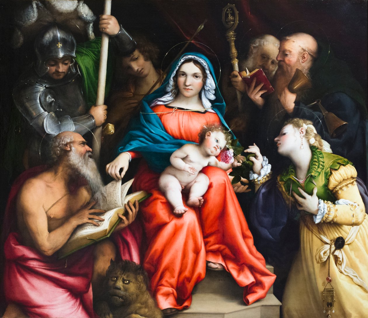 Die mystische Hochzeit der heiligen Katharina von Alexandria von Lorenzo Lotto