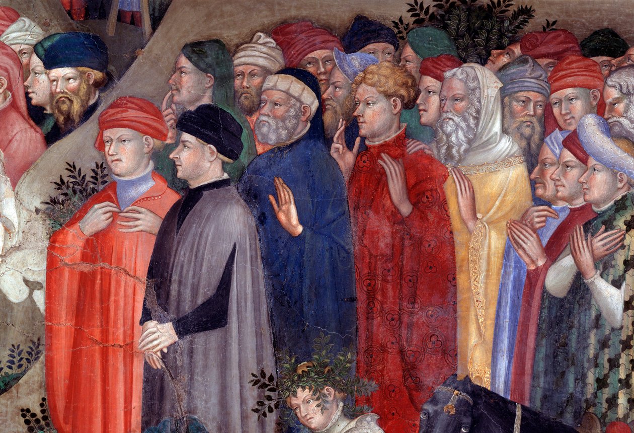 Johannes der Täufer tauft die Menschenmengen im Jordan (Detail) von Lorenzo Salimbeni