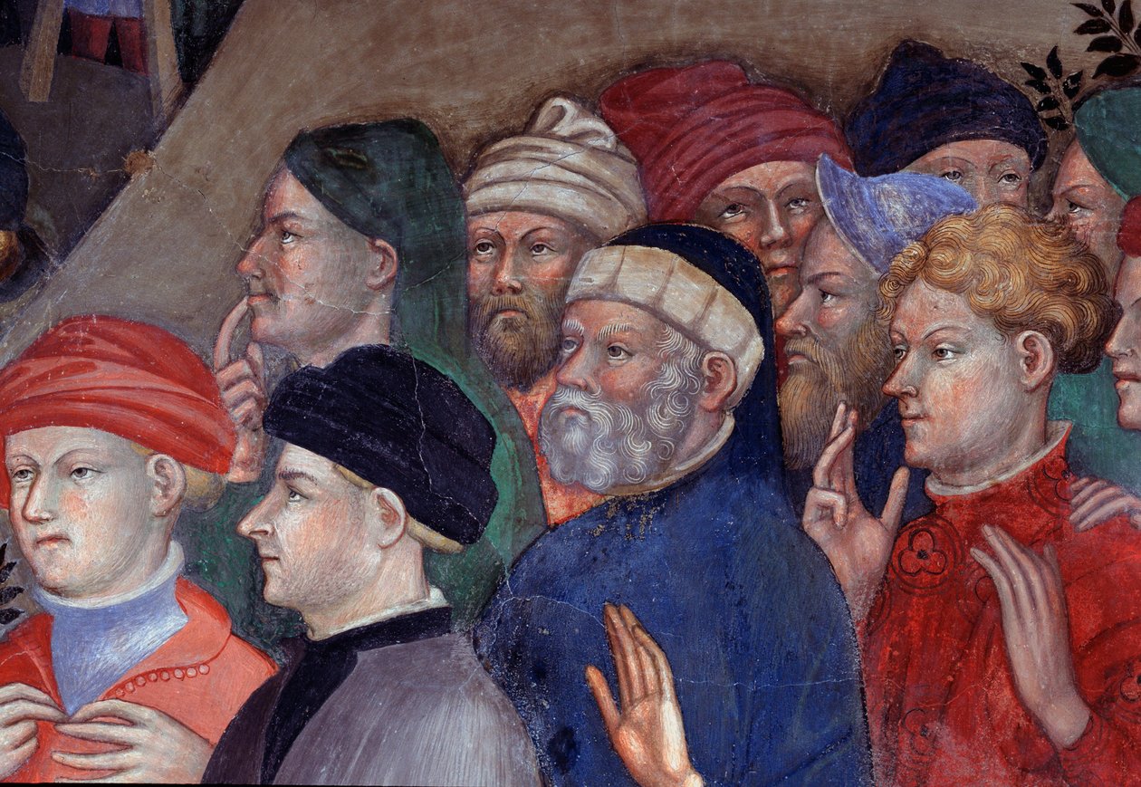 Johannes der Täufer tauft die Menge im Jordan, (Detail) von Lorenzo Salimbeni